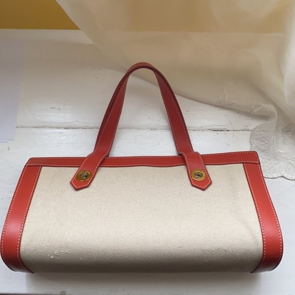 Loro Piana leather trim canvas baguette bag - Picture 11 of 16